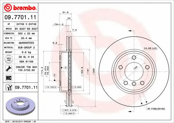 Buy Brembo 09770111 – good price at EXIST.AE!