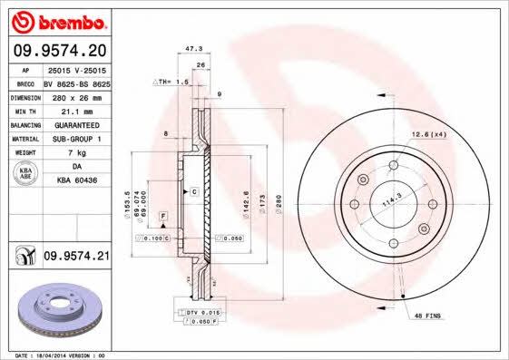 Buy Brembo 09957421 – good price at EXIST.AE!