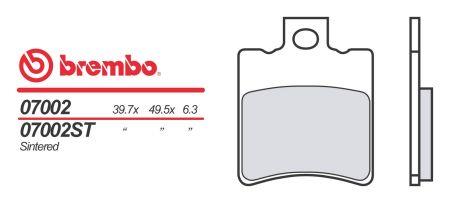 Brembo 07002 Disc brake pad set 07002