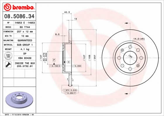 Buy Brembo 08508634 – good price at EXIST.AE!
