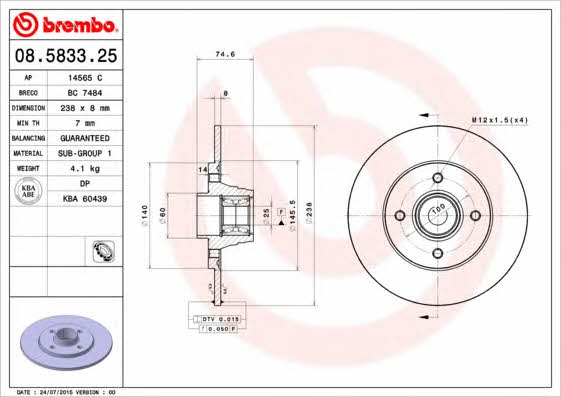 Buy Brembo 08583325 – good price at EXIST.AE!