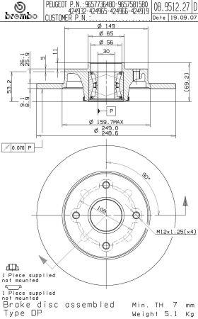 Buy Brembo 08951227 – good price at EXIST.AE!