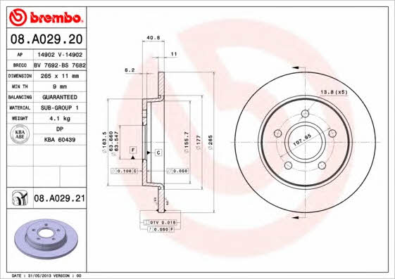Buy Brembo 08A02921 – good price at EXIST.AE!