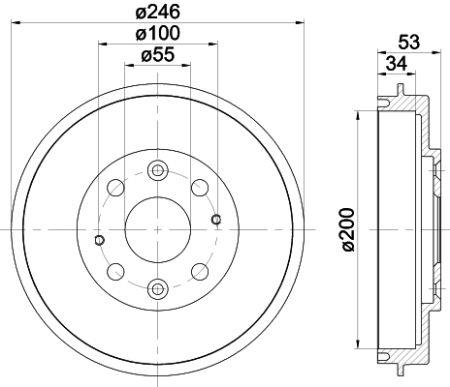 Brake drum Brembo 14.A700.10