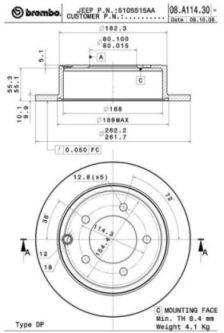 Brembo Rear solid brake disc – price [object Object] PLN