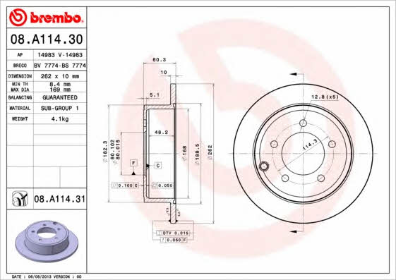 Buy Brembo 08A11431 – good price at EXIST.AE!