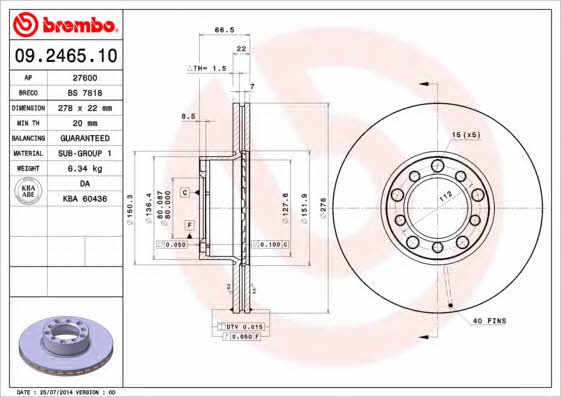 Buy Brembo 09.2465.10 at a low price in United Arab Emirates!