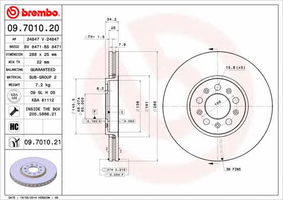 Buy Brembo 09701021 – good price at EXIST.AE!