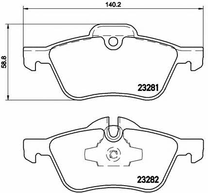 Brake pad set Brembo P 06 030