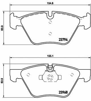 Brake pad set Brembo P 06 036