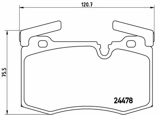 Brake pad set Brembo P 06 068