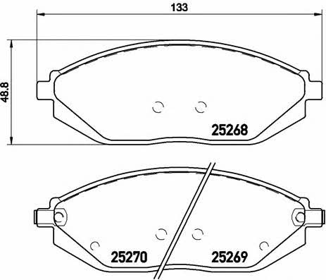 Brake pad set Brembo P 10 054