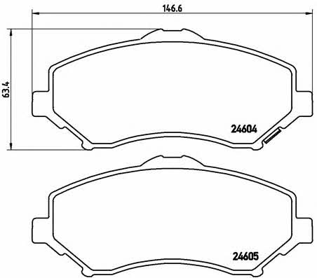 Brake pad set Brembo P 11 022