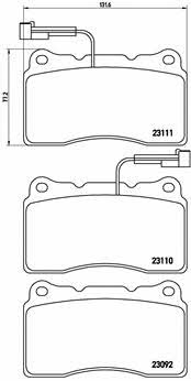 Brake pad set Brembo P 23 078