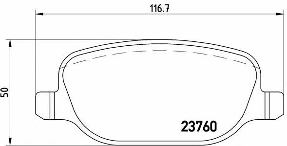 Brake pad set Brembo P 23 109