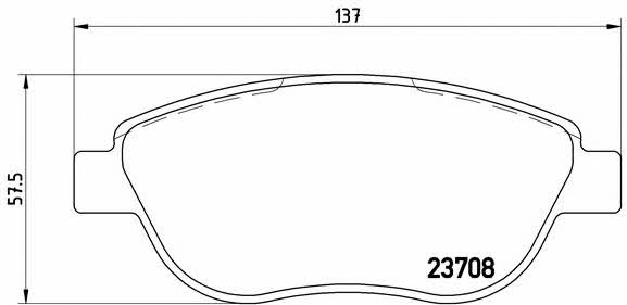 Brake pad set Brembo P 23 119