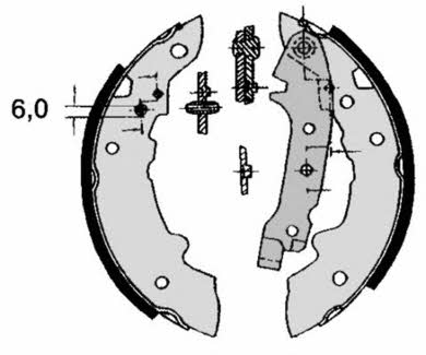 Brake shoe set Brembo S 68 508