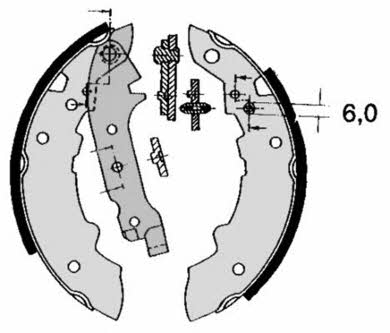 Brake shoe set Brembo S 68 512