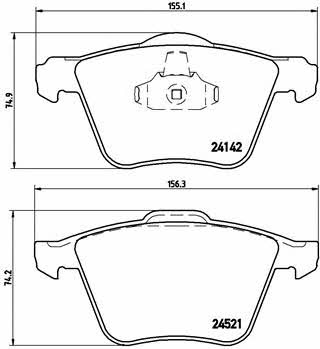 Brake pad set Brembo P 24 077