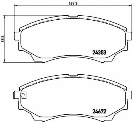 Brake pad set Brembo P 24 086