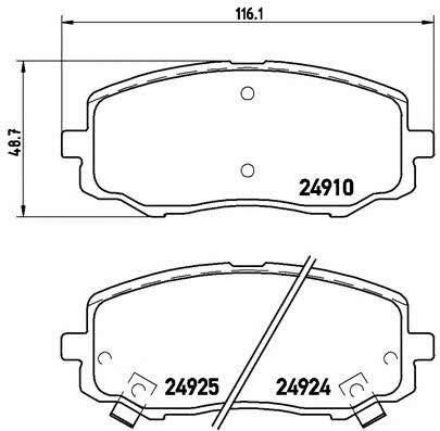 Brake pad set Brembo P 30 045