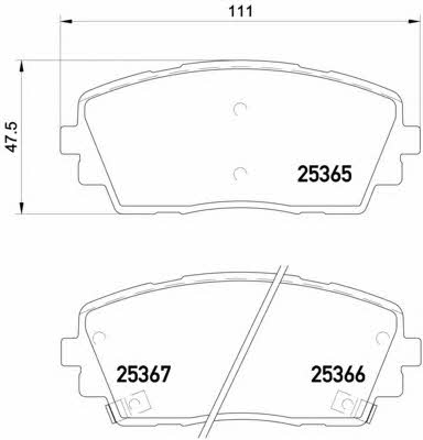 Brembo Brake Pad Set, disc brake – price 125 PLN
