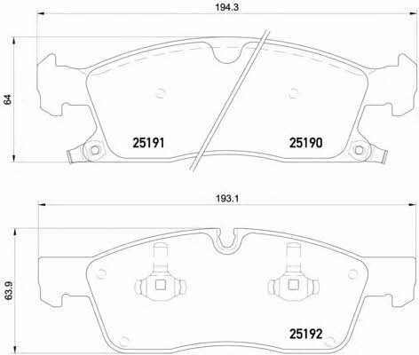 Brembo Brake Pad Set, disc brake – price 229 PLN