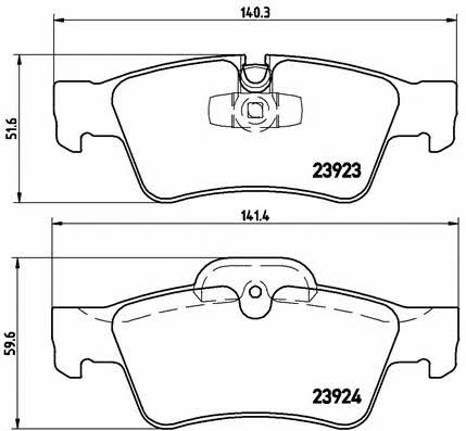 Brake pad set Brembo P 50 064