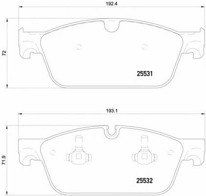 Brake pad set Brembo P 50 112