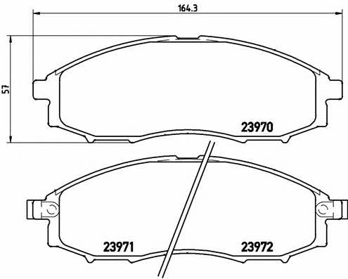 Brake pad set Brembo P 56 049