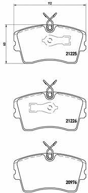 Brake Pad Set, disc brake Brembo P 59 009