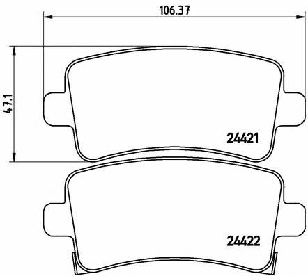 Brake pad set Brembo P 59 060