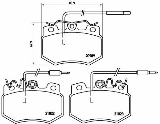 Brake pad set Brembo P 61 031
