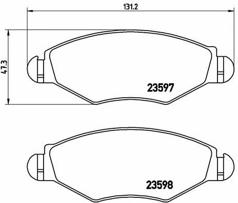 Brake pad set Brembo P 61 063