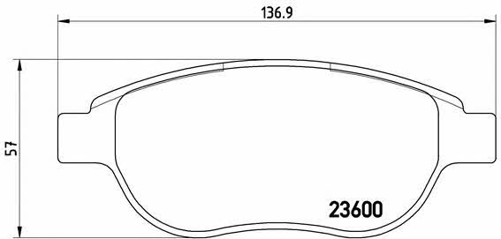 Brake pad set Brembo P 61 068