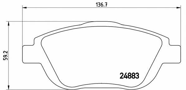 Brake pad set Brembo P 61 103