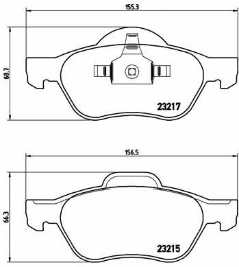 Brake pad set Brembo P 68 029