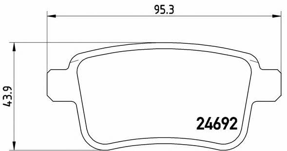 Brake pad set Brembo P 68 043