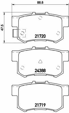 Brake pad set Brembo P 79 027