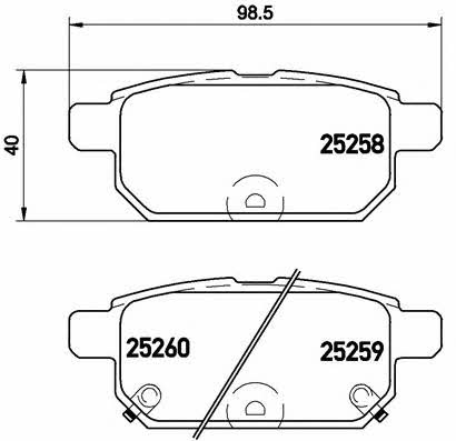 Brake pad set Brembo P 79 029