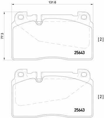 Brake pad set Brembo P 85 123