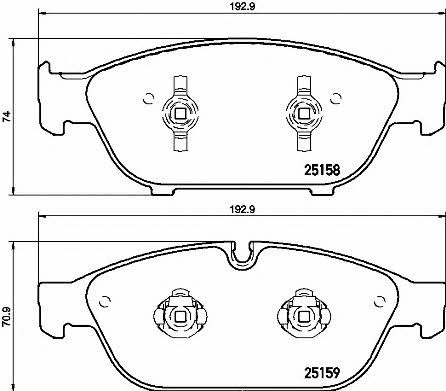 Brake pad set Brembo P 85 127