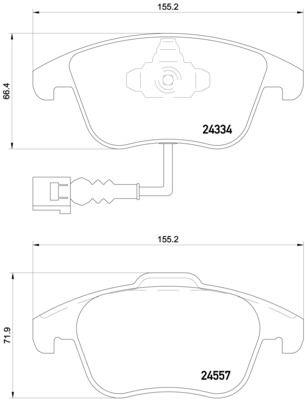 Brembo Brake Pad Set, disc brake – price 202 PLN