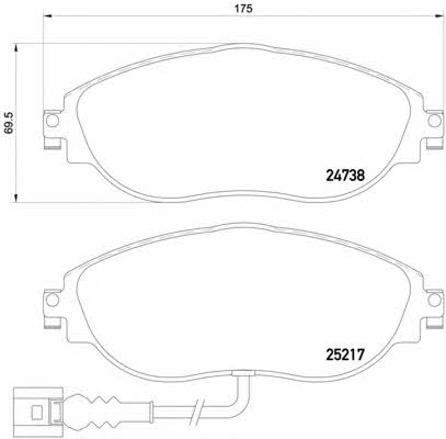 Brake pad set Brembo P 85 131