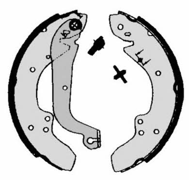 Brake shoe set Brembo S 23 504