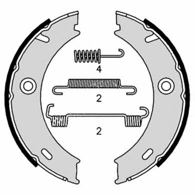 Handbrake shoes Brembo S 50 512