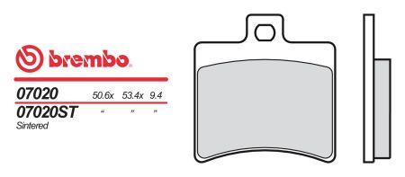 Brembo 07020 Disc brake pad set 07020