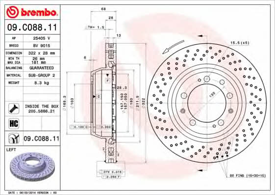 Buy Brembo 09.C088.11 at a low price in United Arab Emirates!