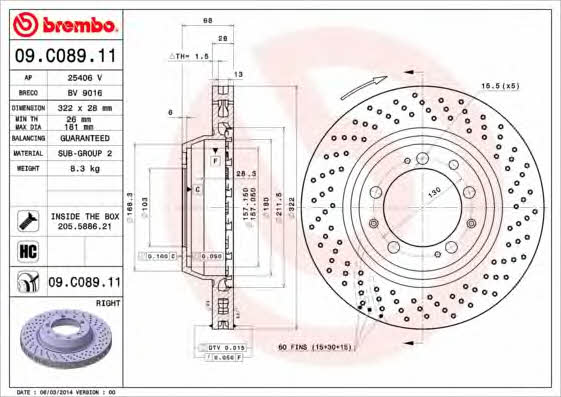 Buy Brembo 09.C089.11 at a low price in United Arab Emirates!