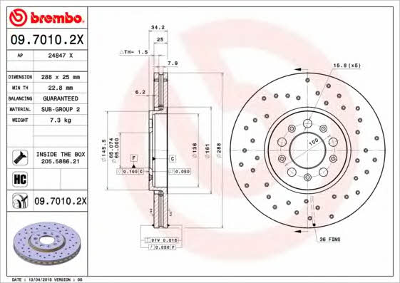 Buy Brembo 0970102X – good price at EXIST.AE!